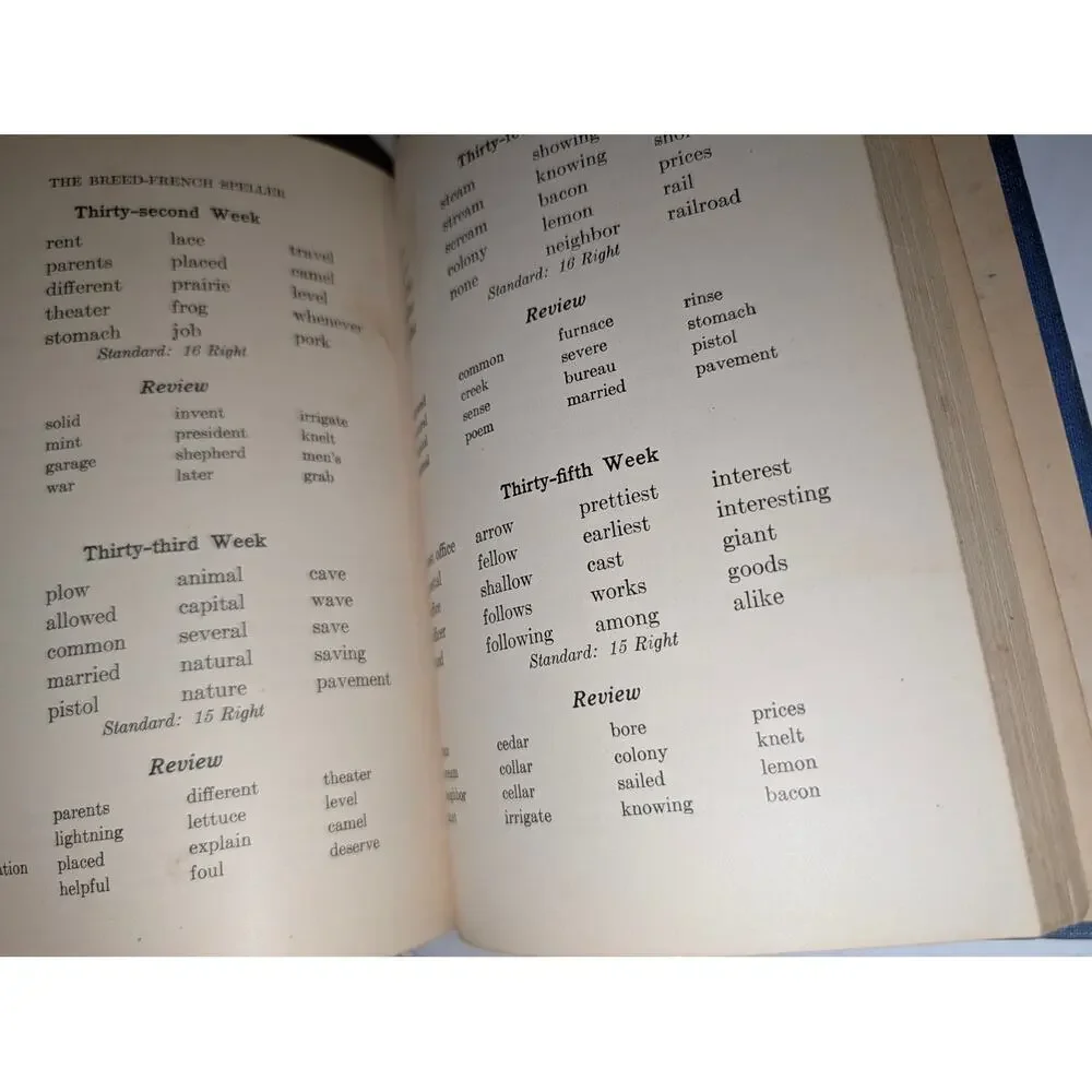 Antique 1927 The Breed-French Speller Complete Course Lyons & Carnahan